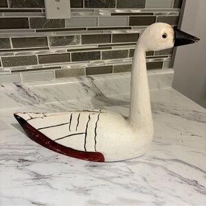 Vintage Swan vintage wooden decoy primitive rustic farm house decor